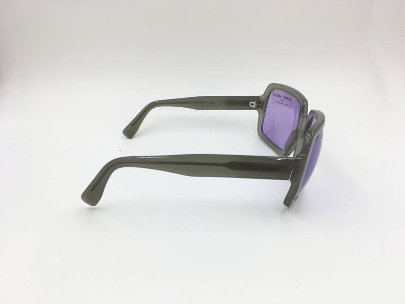 Giorgio Armani 2512 311 squared sunglasses Gray with Violet lenses, Deadstock spectacles New Old Stock image 5