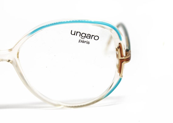 80s UNGARO Paris made in France frame in clear ce… - image 3