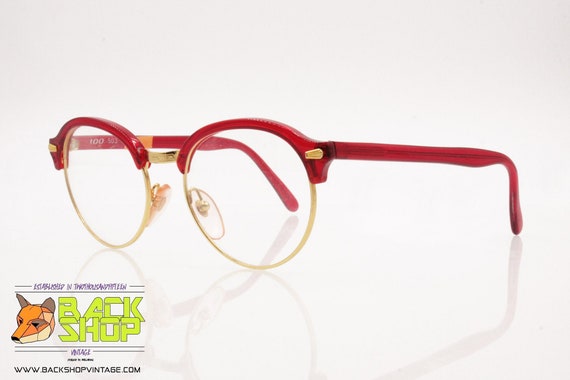 Red Round pantos & Golden eyeglass frame women, V… - image 3