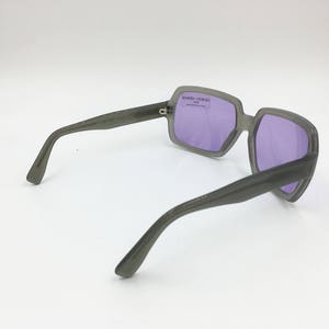 Giorgio Armani 2512 311 squared sunglasses Gray with Violet lenses, Deadstock spectacles New Old Stock image 6