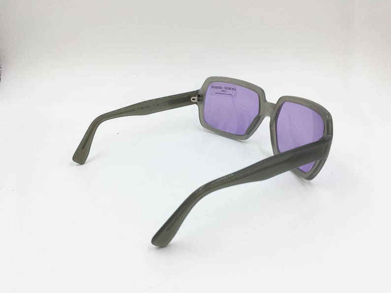 Giorgio Armani 2512 311 squared sunglasses Gray with Violet lenses, Deadstock spectacles New Old Stock image 6