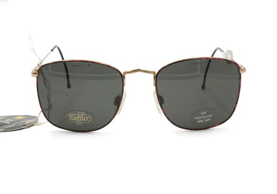 SAFILO TEAM square sunglasses golden & red dapple… - image 2