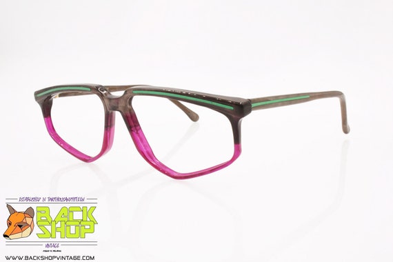 Vintage sunglasses frame 03-709 0017 HARRY/'S MIKADO mod bicolored crazy pop shape New Old Stock 1980s