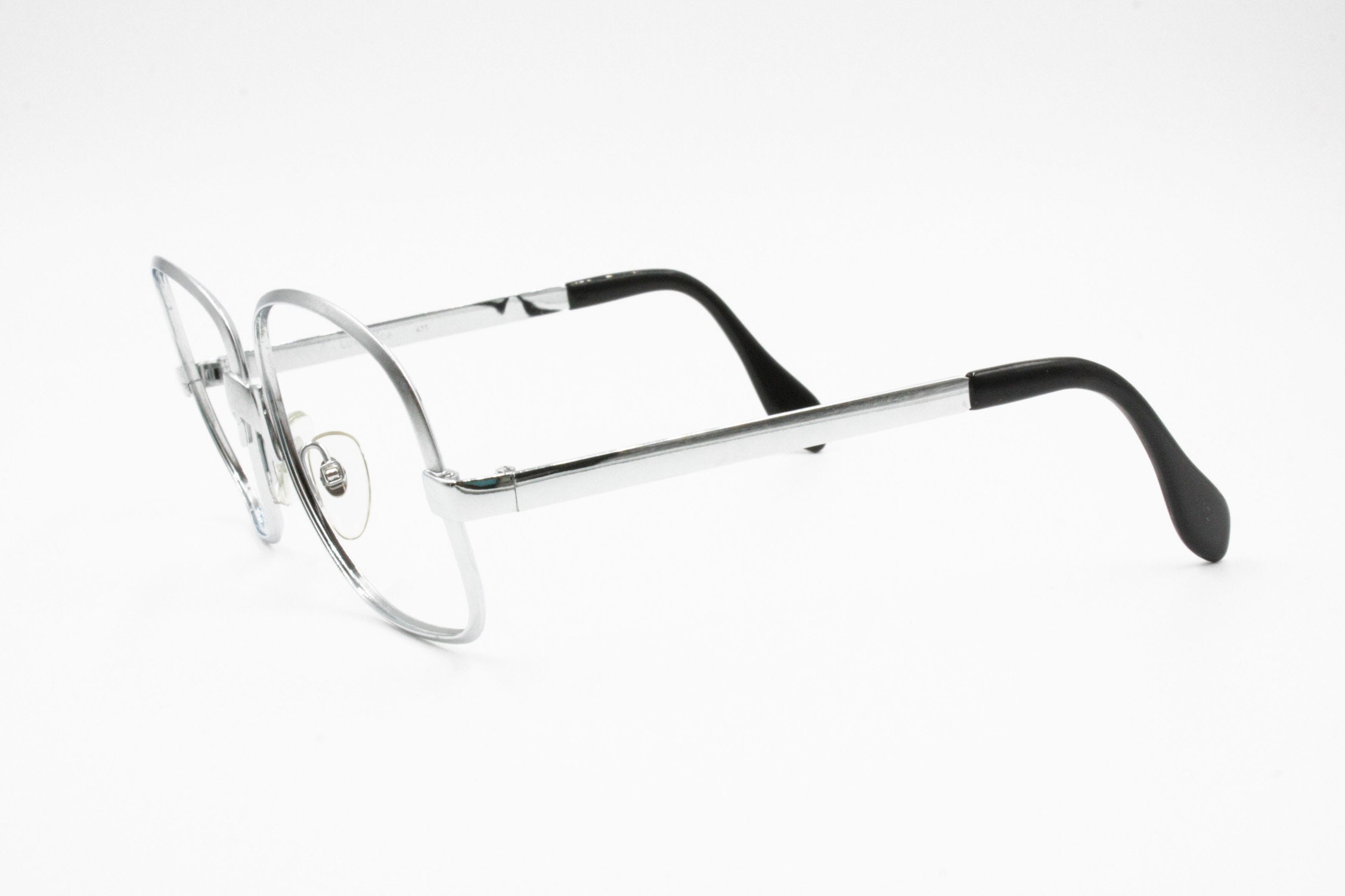 Luxottica 50s 60s Steel Eyewear Frame Silver Satin E Glossy - Etsy