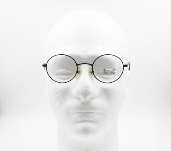 Look occhiali vintage black eyeglass frame round … - image 7