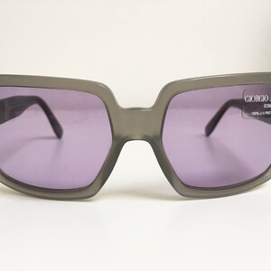 Giorgio Armani 2512 311 squared sunglasses Gray with Violet lenses, Deadstock spectacles New Old Stock image 7