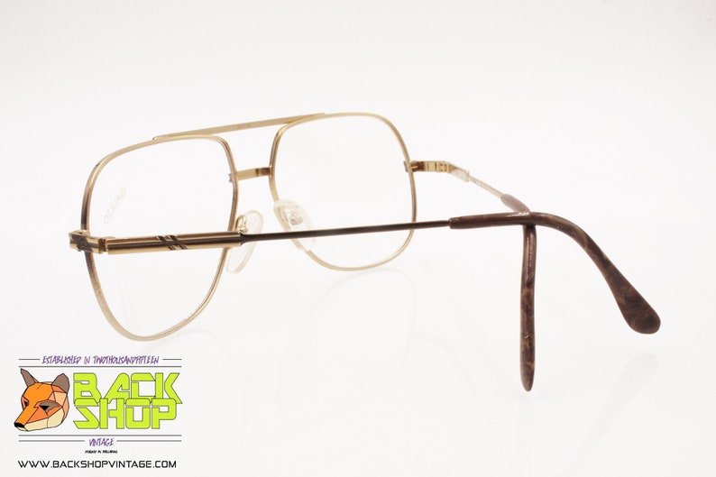 Vintage 80s New Old Stock Golden /& Brown SPORT Aviator frame GALILEO mod