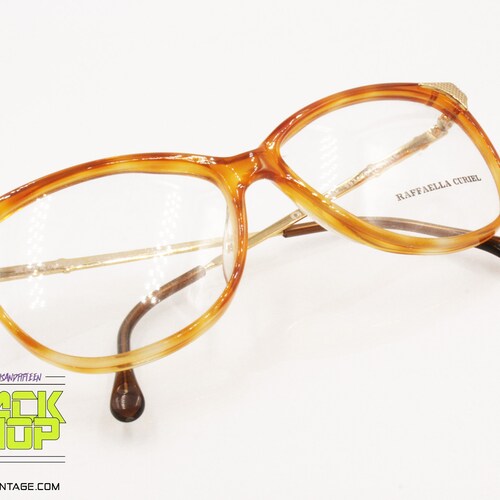 RAFFAELLA CURIEL mod. 5534 shops Blonde womens eyeglass frame, piquet details, New Old Stock 80s