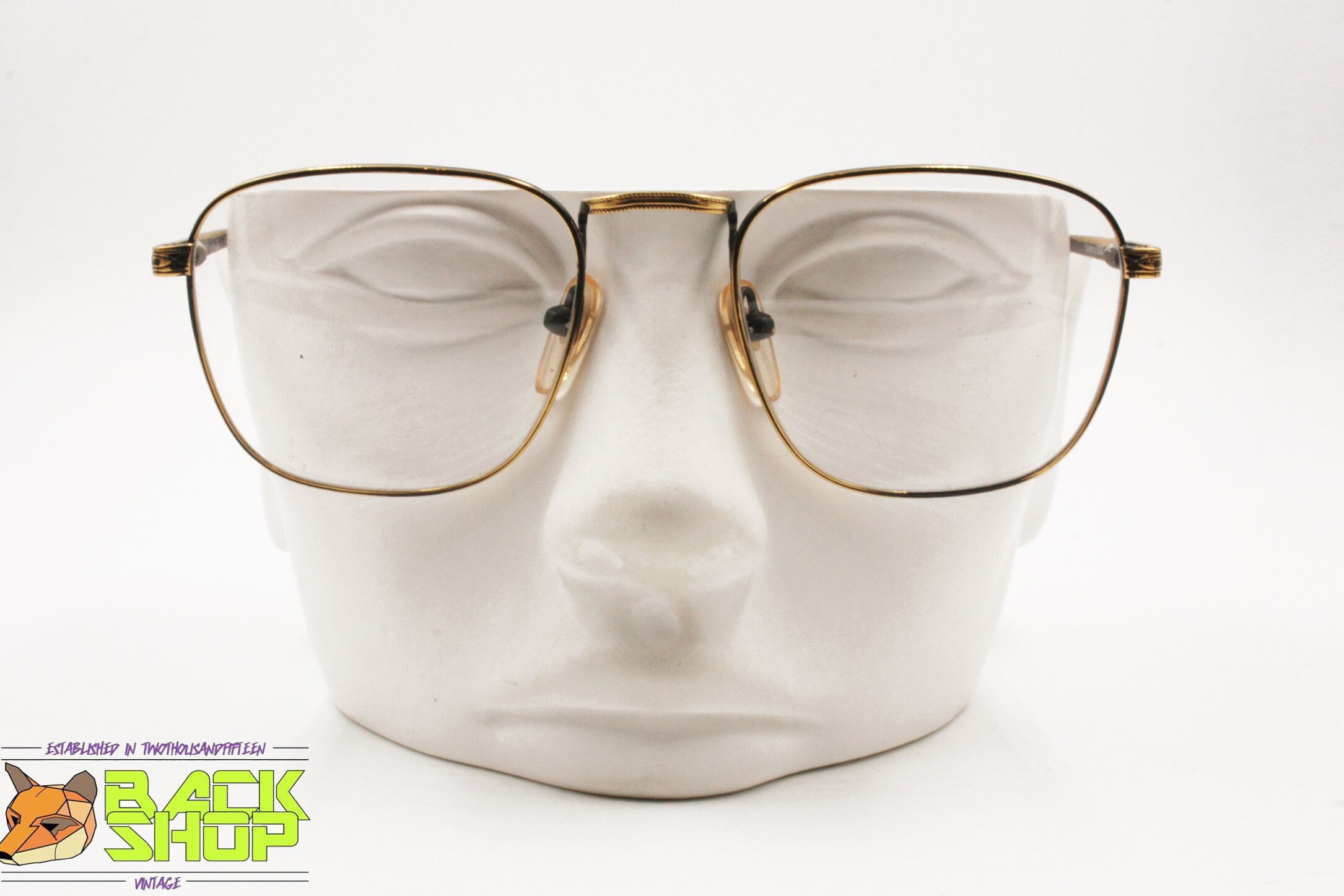 Aged Gold Effect Classic Eye Frame Eyewear BLUEYES by EGO Etsy