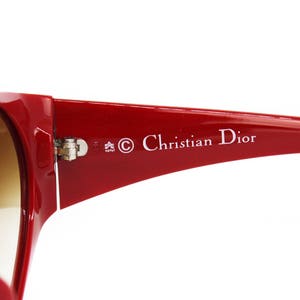 Vintage 80s Deadstock Christian Dior sunglasses mod. 2348 SPACE AGE project , rare and never been worn red & orange tones acetate image 8