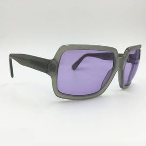 Giorgio Armani 2512 311 squared sunglasses Gray with Violet lenses, Deadstock spectacles New Old Stock image 4