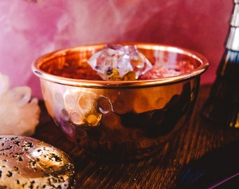Hand-hammered Copper Offering Bowls | Copper Bowl for Offerings, Crystal Charging, Ritual Salts, Smudge Bowl from Ark Made