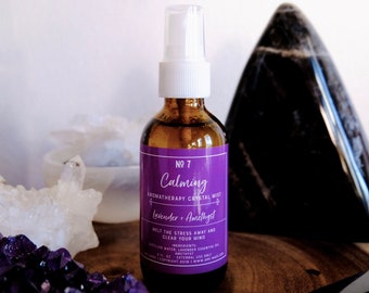 Calming Aromatherapy Spray | Lavender + Amethyst Room Mist | Crystal Energy Healing for the Spirit