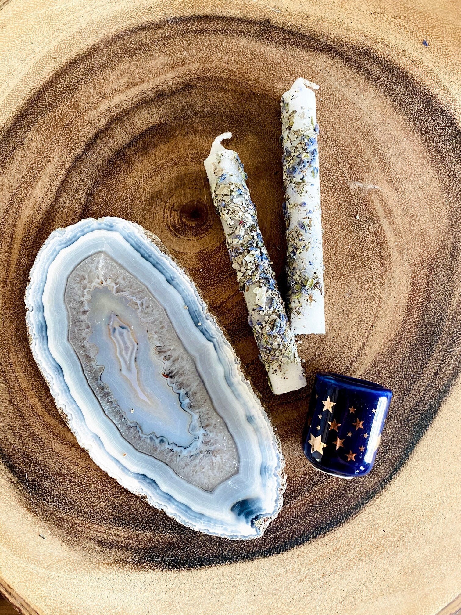 Peaceful Healing Ritual Candle Set Ritual Candle Rolled in Etsy