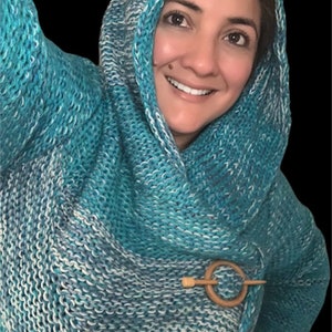 Wrap around sweaters turquoise blue shades image 6