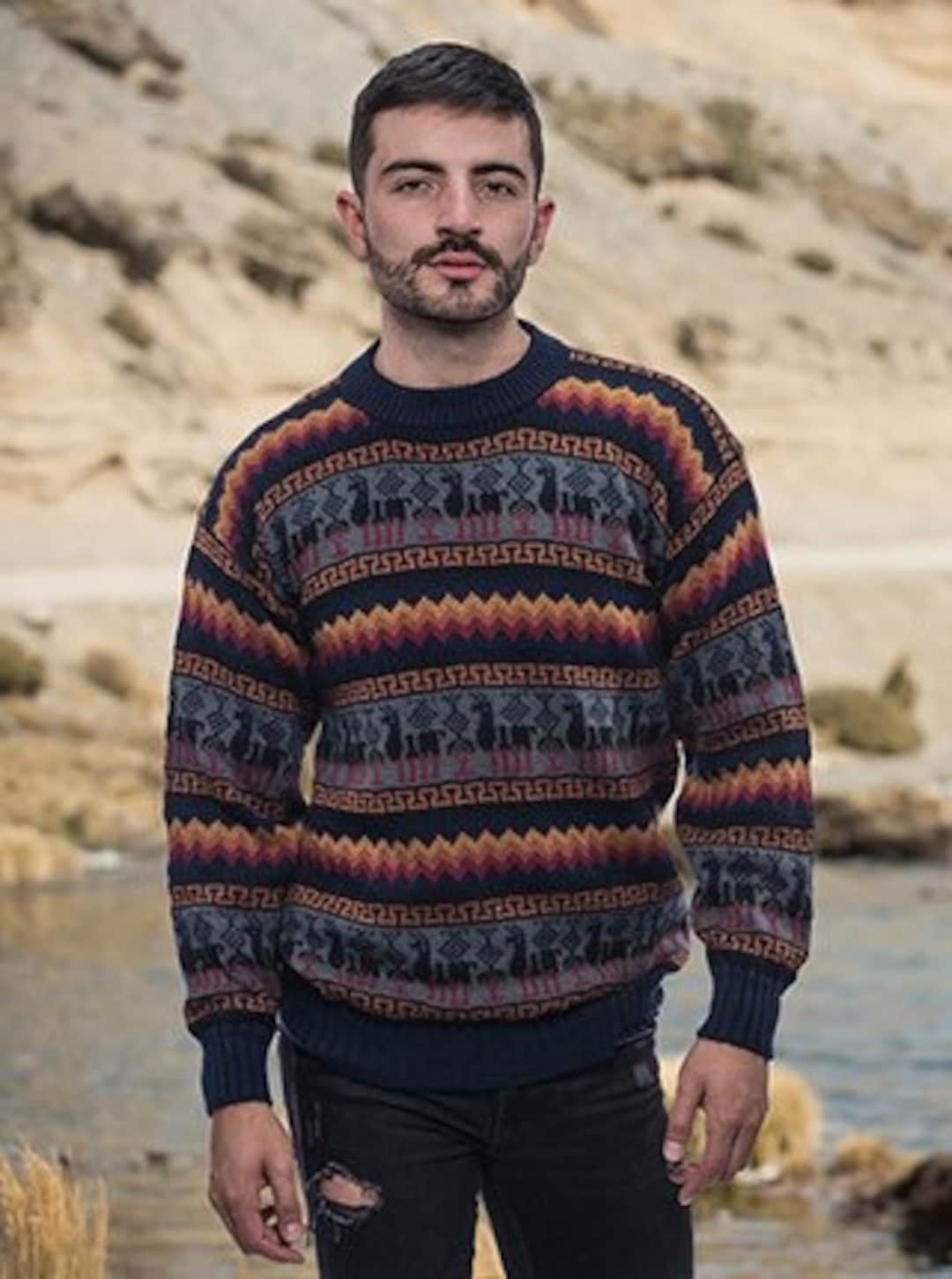 Alpaca Prints Sweater. Alpaca Wool - Etsy Alpaca Prints Sweater. Alpaca Wool - Etsy
