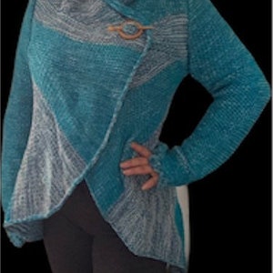 Wrap around sweaters turquoise blue shades image 4
