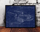 Star Trek USS Enterprise NCC-1701 blueprints A4 print