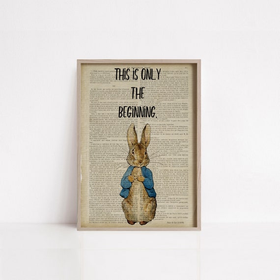 Peter Rabbit Quote Vintage Dictionary Page Wall Art Picture Print Beatrix Potter 