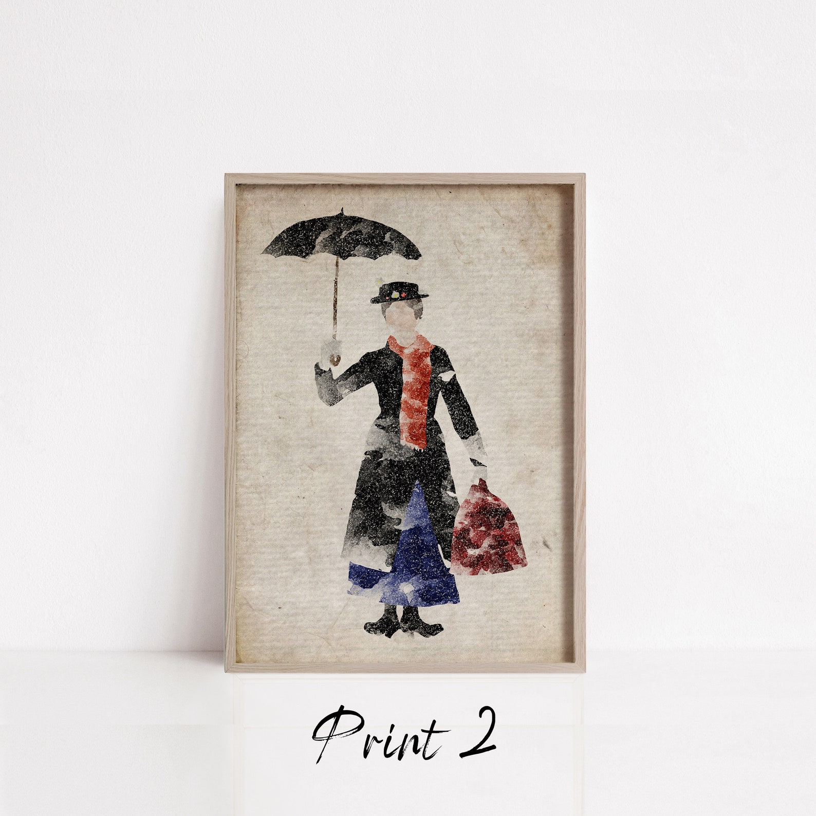 Mary Poppins and Mary Poppins Returns Watercolour Prints - Etsy