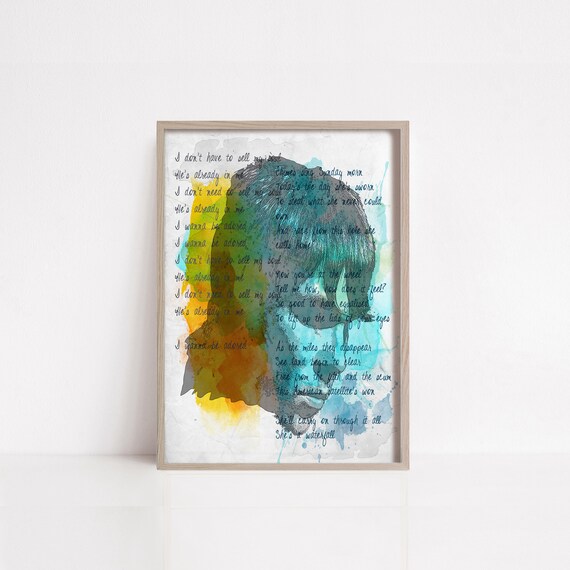 Ian Brown The Stone Roses I Wanna Be Adored Lyrics Watercolour Etsy
