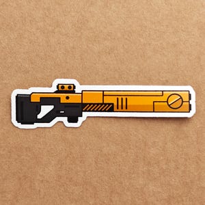 Adesivo per fucile a impulsi Tau, Warhammer 40K, 40000, Fire Warrior, T'au Empire, adesivo in vinile fustellato per laptop