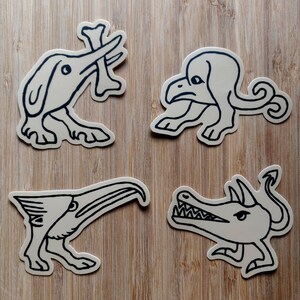 Medieval Marginalia die-cut vinyl stickers