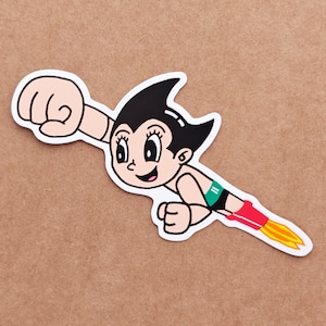 Astro Boy Tetsuwan Atom Sticker: Retro Anime Pluto Mecha Die-Cut Vinyl Decal