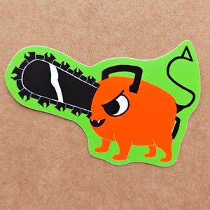 Chainsaw Man Pochita Sticker, CSM, Chainsaw Devil, Denji, Fujimoto, gestanste vinylsticker voor laptop
