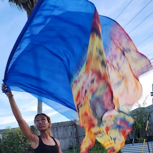 Blue Fire Silk Flag Set