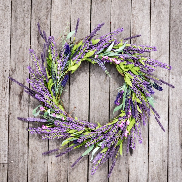 purple lavender wreath, lavender wreath, wildflower wreath, lavender wildflower wreath, purple wreath, Olive wreath, olive lavender wreath