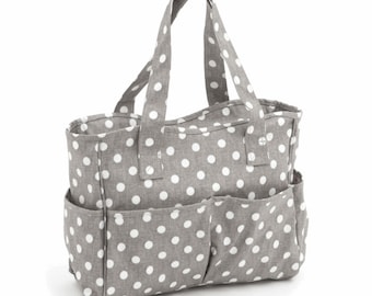 Knit handbag "Grey Linen"