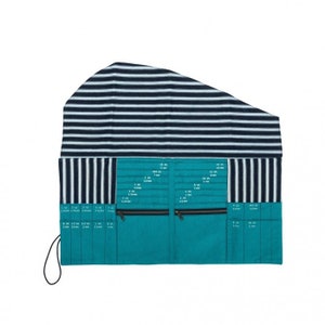 DellaQ - Breinaaldenzakje voor rondbreinaalden en naaldpunten &quot;Teal Linen Bright&quot;