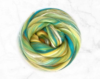 multicolored merino silk top "Pina Colada"