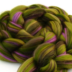 GP:129EUR/kg multicolor merino silk roving "peat moss", combing, spinning fiber