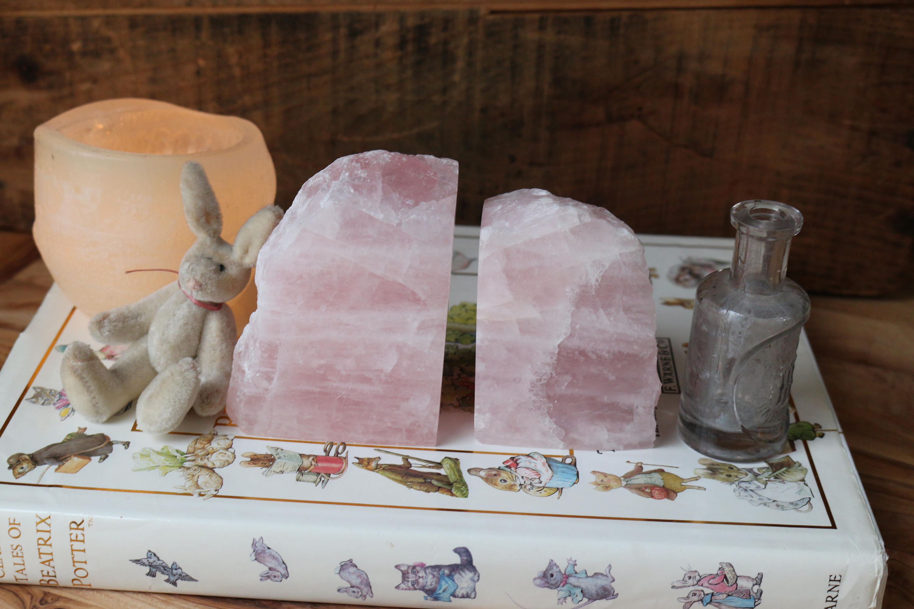 rose quartz book ends rose quartz book ends