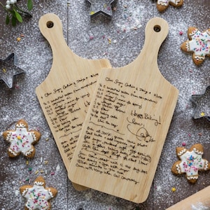 Chai Sugar Cookie Handwritten Menu Cutting Board