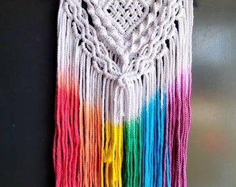 Rainbow Pride LOVE Macrame Wall Hanging LBGTQ+