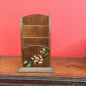 Antique Wooden card holder / Porta biglietti da visita vintage