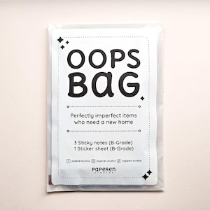 Mystery oops bag B-grade stationery discounted items random sticky notes seconds sticker sheets oopsie mystery bags