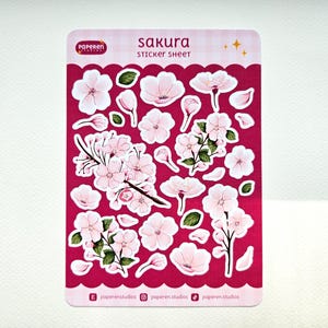 Sticker Frühling Kirschblüte, Bullet Journal, Planer Sticker Frühling, 2019, Frühling, Frühling, Kirschblüte, Sticker
