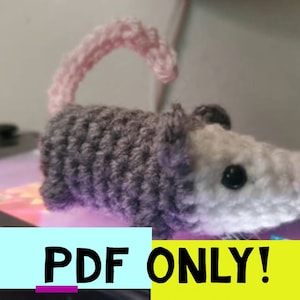 Tiny Opossum Crochet Pattern