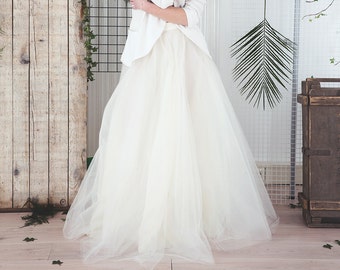 Wedding Skirt / Bridal Tulle Skirt / Tulle Wedding Skirt / Bridal Separates / Wedding Separates  / Ivory Tulle Skirt