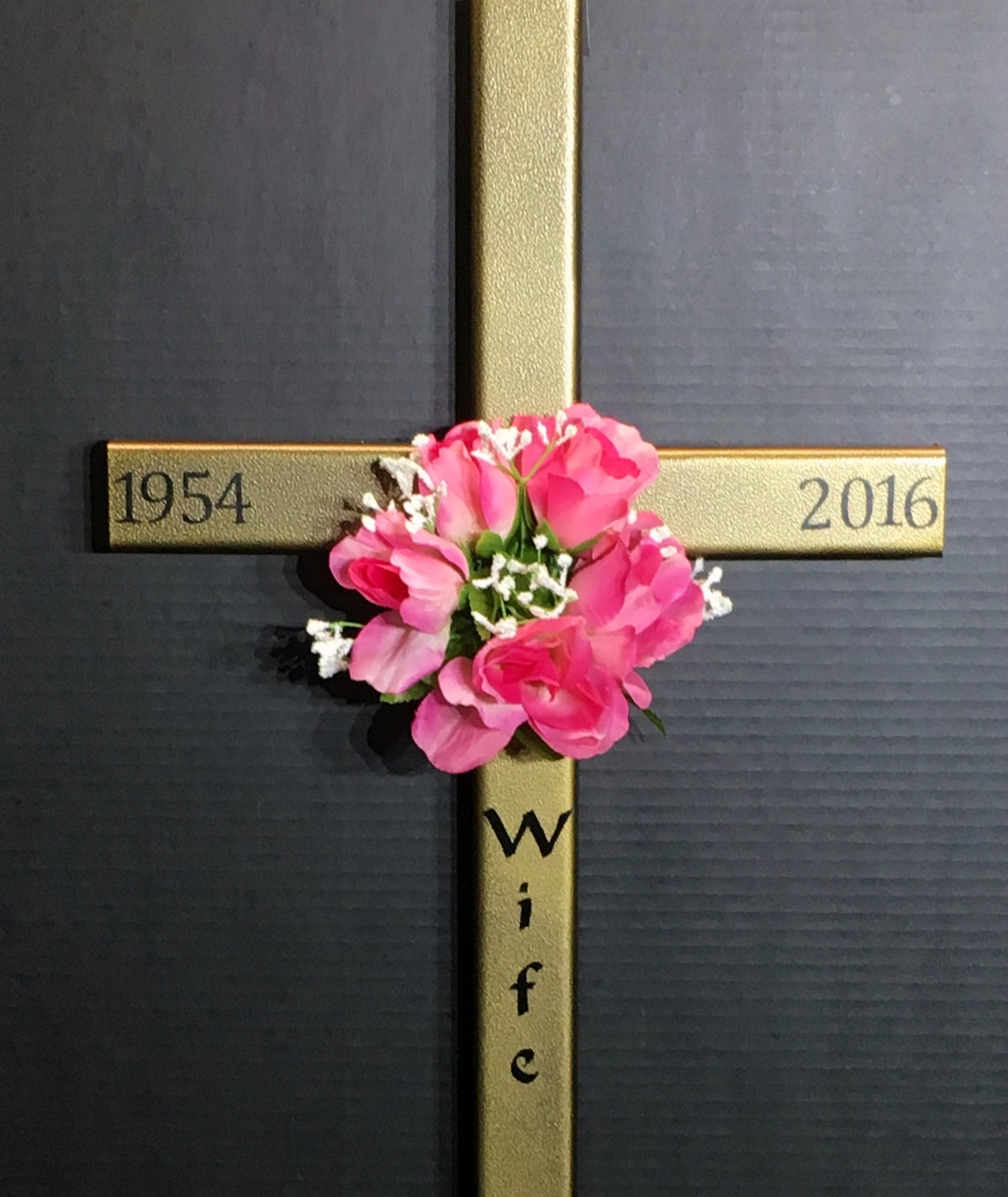 Roadside memorial cross// personalized roadside cross// grave Etsy