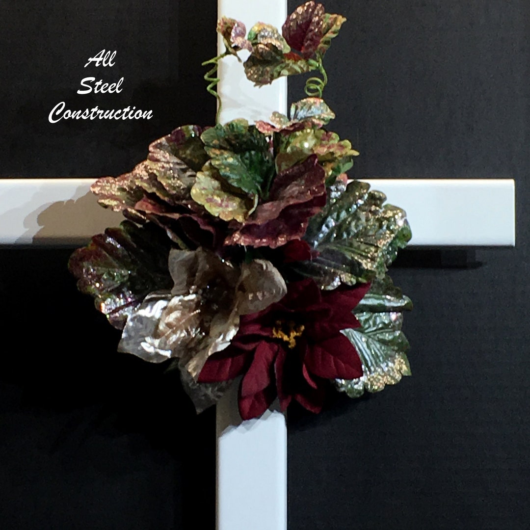STEEL Memorial Cross// Grave Site Cross// Cemetery - Etsy