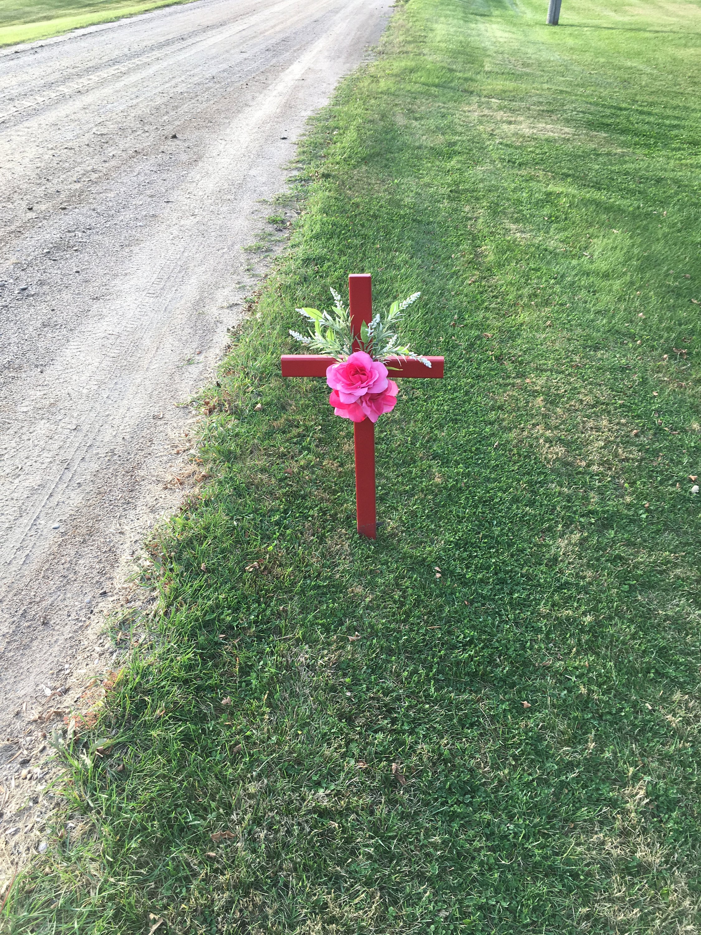Roadside cross// Memorial Cross// memorial roadside cross// Etsy