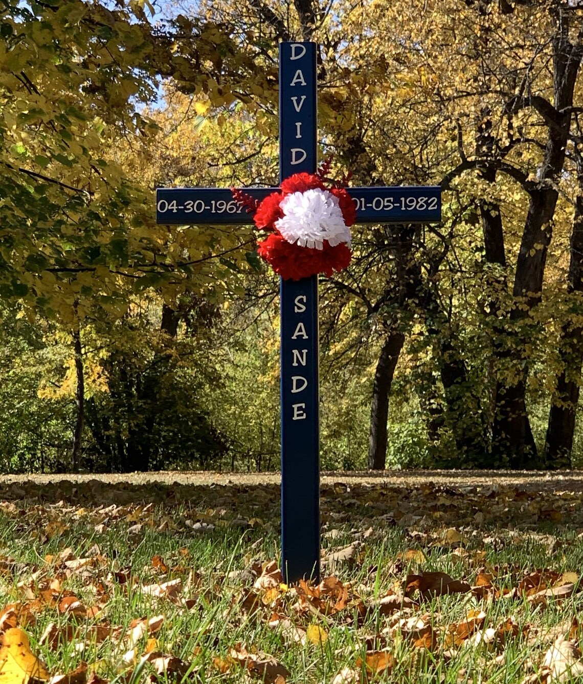Roadside memorial cross// funeral cross// cross// grave site Etsy