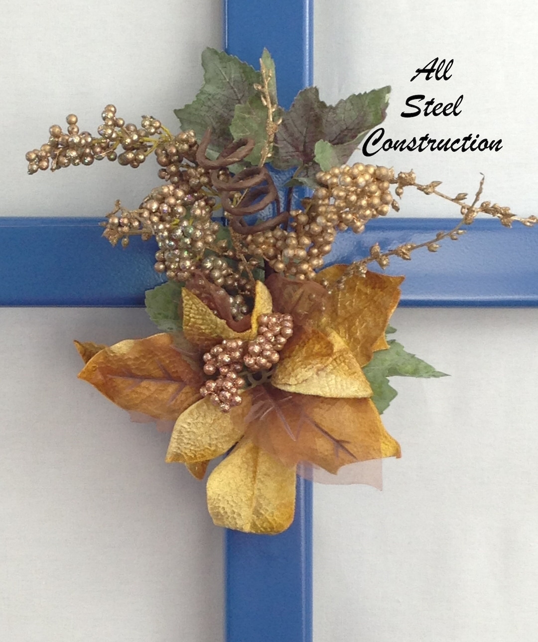 STEEL Memorial Cross// Funeral Cross// Cross// Grave Site Cross