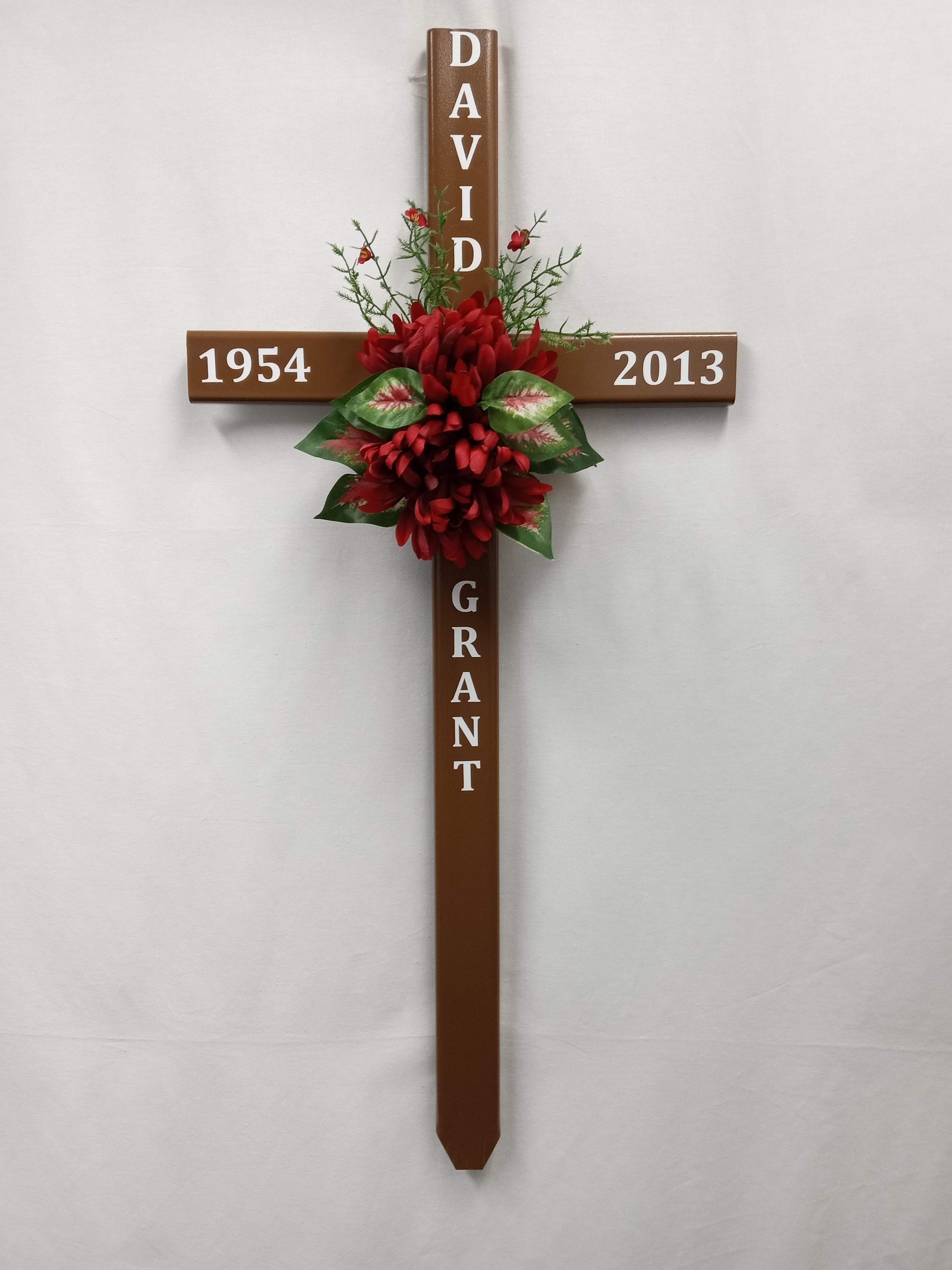 STEEL Memorial// Cross// Personalized Memorial//grave Site Cross ...