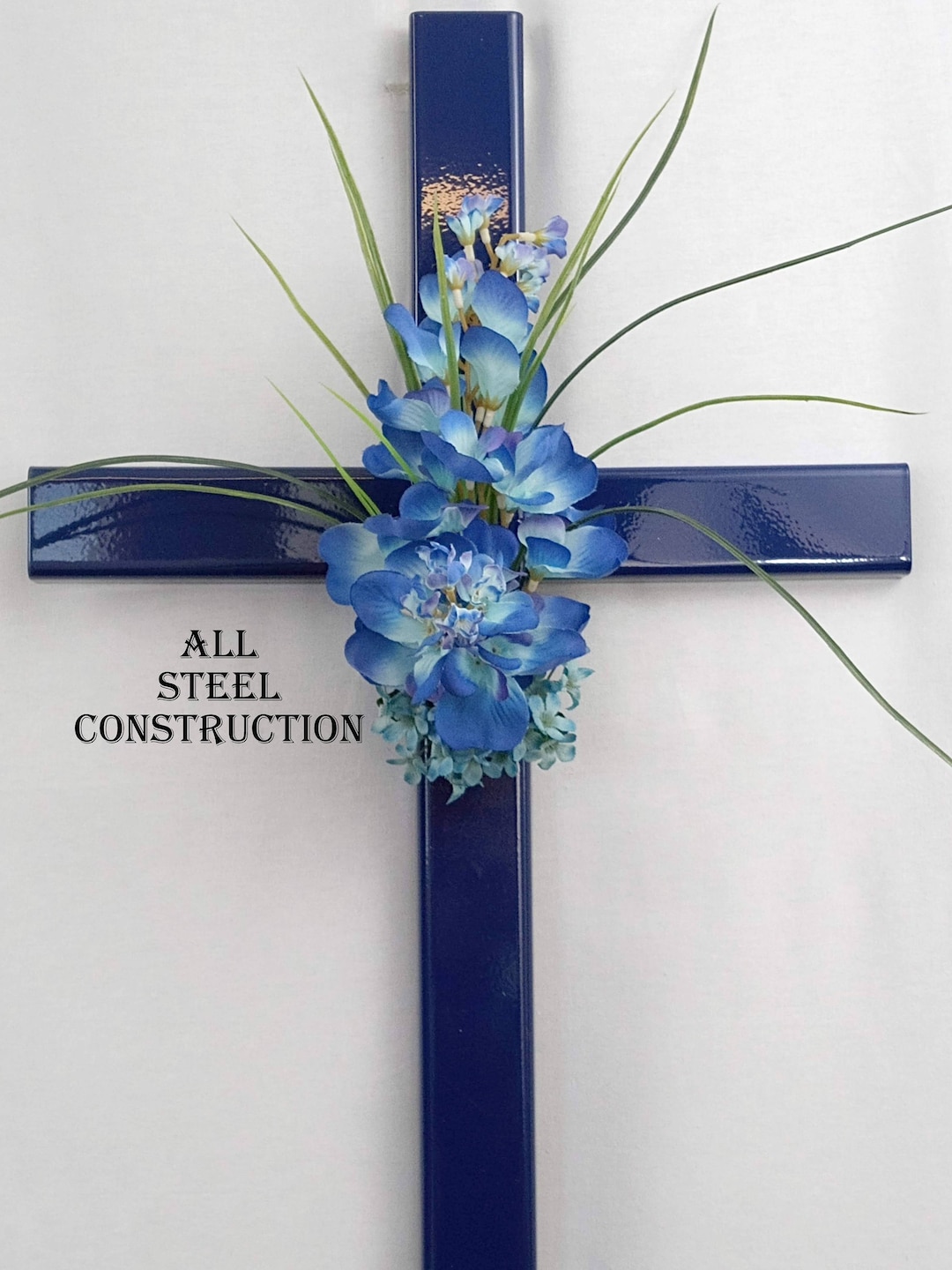 STEEL Memorial Cross// Funeral Cross// Cross// Grave Site - Etsy